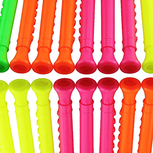 Etmact 5.5 Inches Plastic Recorders - Pack Of 12 - Mixed Color Plastic Flute Musical Instruments Toy For Kid Party Favors, Bag Stuffers Gift