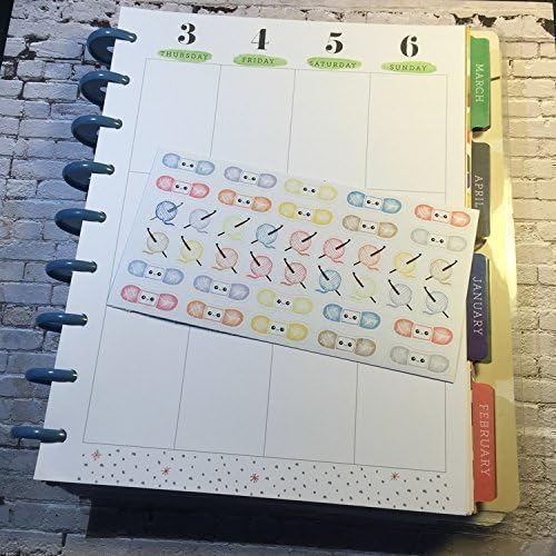 S020 Crochet Die-Cuts (38 Stickers) | Any Planner | Erin Condren | The Happy Planner | Passion Planner