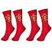 Manchester United Football Club Official Soccer Gift 2 PAIR Pack of Mens Socks