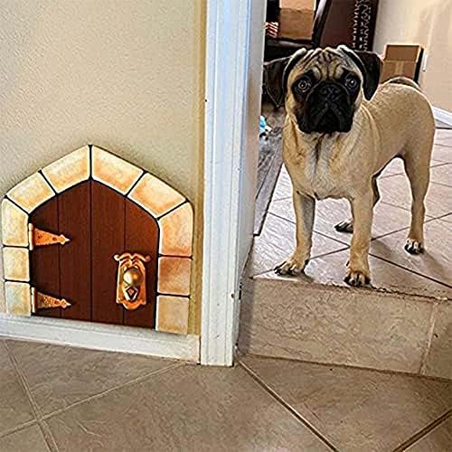 Alice in Wonderland Mini Door Decor - Fairy Story Scene Resin Statue for Indoor/Outdoor Courtyard Garden