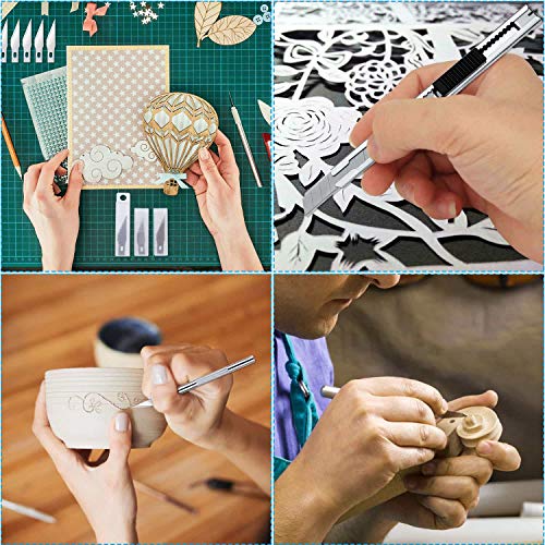 image for Cridoz Craft Knife Precision Cutter Carving Hobby Knife Kit Includes S