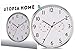 Large Indoor/Outdoor Wall Clock - Weather Monitoring Clock - Universal Quartz Non-Ticking & Silent 12-Inch Shower Wall Clock - Silver - by Utopia Home