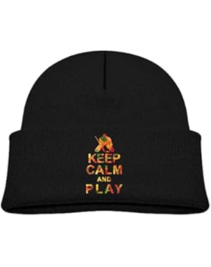 Keep Calm and Play Hockey Baby Kids Warm Winter Hats Cute Thick Earflap Hood Hat