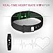 Fitness Activity Tracker, Wireless Smart Band Heart Rate Monitor Calorie Step Distance Counter Sleep wearable Recorder MSG Call Push for Android & IOS - Black