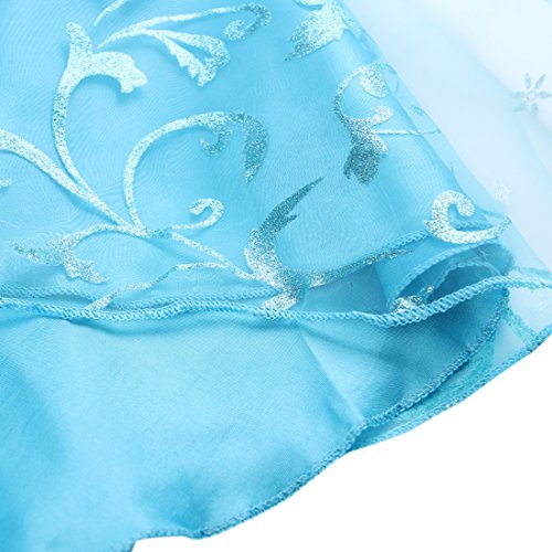 EITC Girls Princess Dress Flashy Sequins Cape Toddler Queen Costume 3-11Y - Image 5
