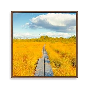 Framed Canvas Wall Art Charming Scenery Canvas Prints Home Artwork Decoration for Living Room,Bedroom - 16x16 inches