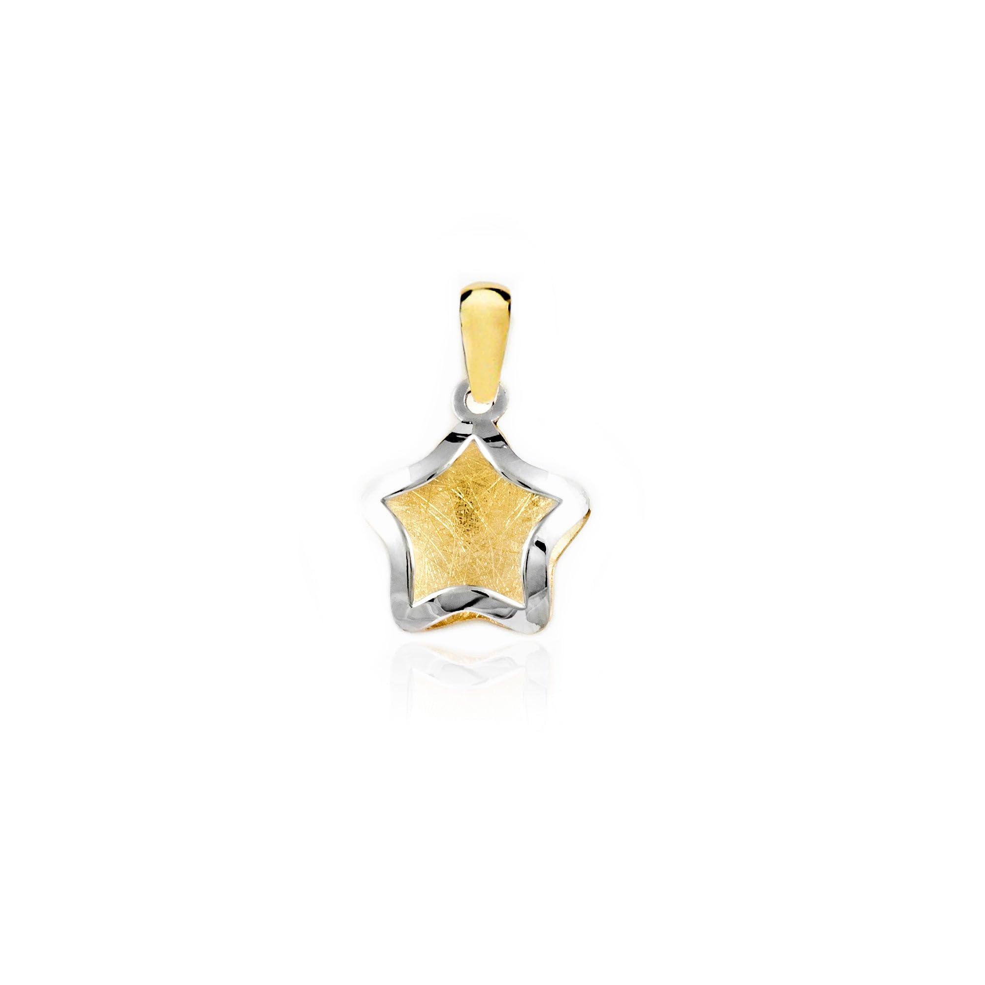 Monde Petit 9ct 2 Colour Gold Star Pendant