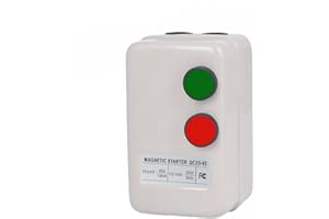 XLWJBES Magnetic Motor Starter 220V 15KW-20HP Electric Motor Starter for Air Compressor, 3-Phase/Single-Phase Switch