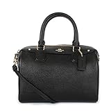 Coach Crossgrain Leather Mini Bennett Crossbody Satchel F57521 Black