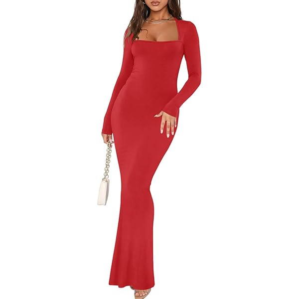 fitted lace wedding dress Puff Sleeve Sweater Dress Red Red / Large main image 1