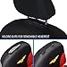 BDK Warner Bros DC Comics Wonder Woman Car Accessories Seat Covers - Front Car Seat Cover Includes Removable Head Cover & Matching Seat Belt Pads, Side Airbag Compatible, Universal Fit, Red & Black