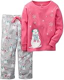 Carter's Little Girls' 2-Piece Shirt & Bottoms PJ Set