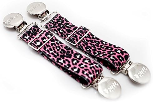 Mitz Accessories Multi-Purpose Boot Straps and Pant Clips - Pink Cheetah