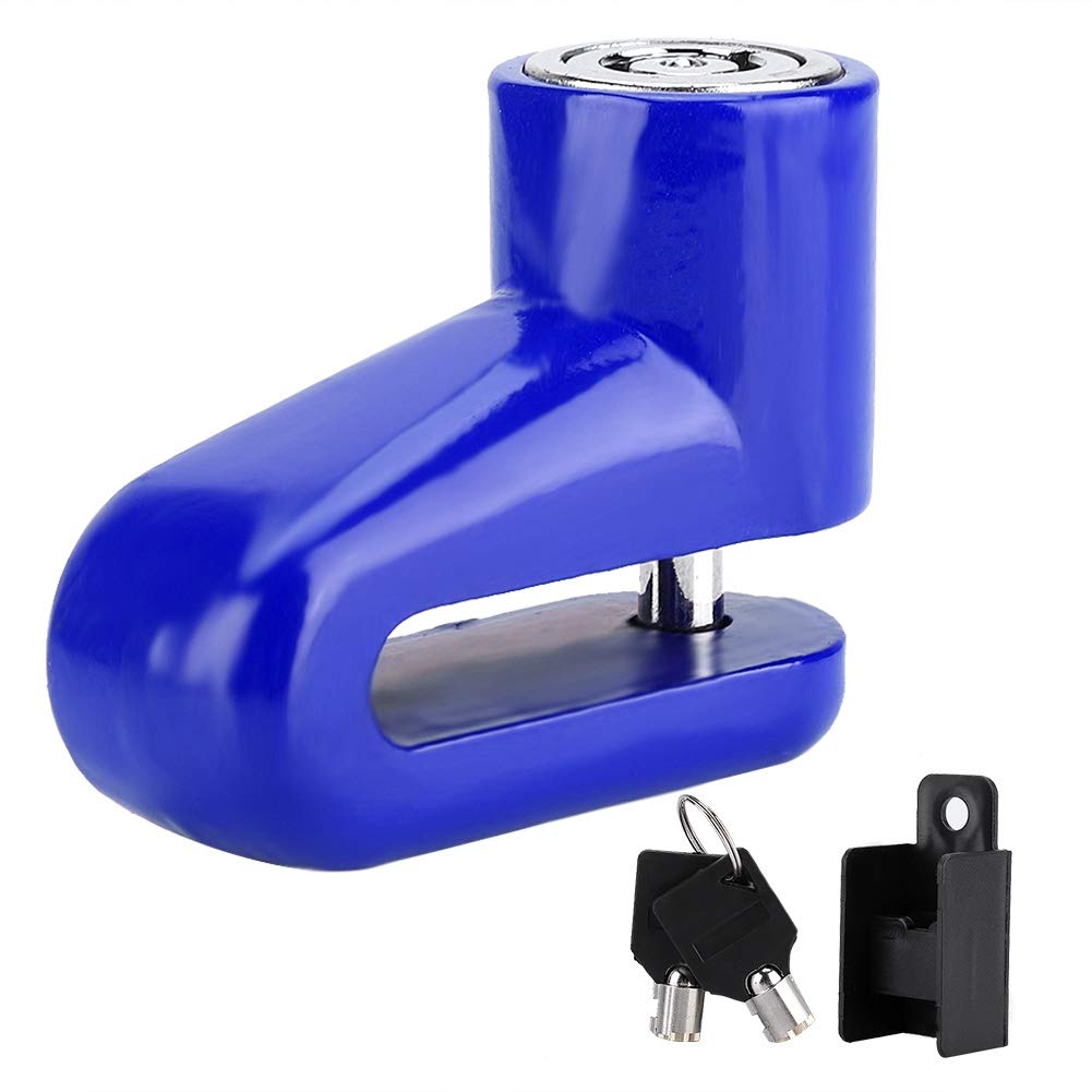 9MM Brake Disc Security Lock Portable Mini Anti-Theft Lock Wheel Disc Rotor Lock (Blue)