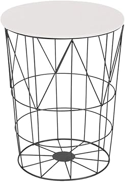 Amazon Com Sackderty Tables Modern Wire Coffee Table Sofa End Side Table Metal Storage Basket Snack Tray Table Dirty Hamper Basket Living Room Bedroom Furniture Furniture Decor