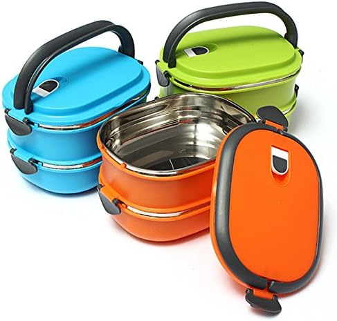New Fashion 2 Layer Korean Multicolor Lunch Box Eco-Friendly Food Containers Outdoor Thermal Insulated Bento Dinnerware Sets