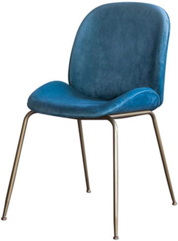 HFREOI Barstools Kitchen Dining Chair Velvet Cushion， Dining Room Chairs Beetle Velvet Upholstered Living Room Armless Side Chair with Metal Legs for Kitchen, Bedroom