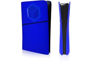 XinGeeek Faceplate Cover for PS5 Slim Digital Edition Faceplates with Cooling Vents Hard Shockproof Face Plate Cover Anti-Scratch Dustproof Protective ABS Case (Dark Blue)