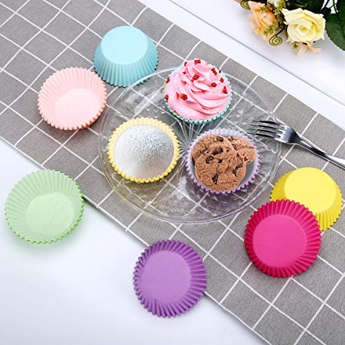 600 pcs Cupcake liners Rainbow Standard Paper Baking Cups Cupcake Liners Muffin Baking Cupcake Mold to Use for Pans or Oven