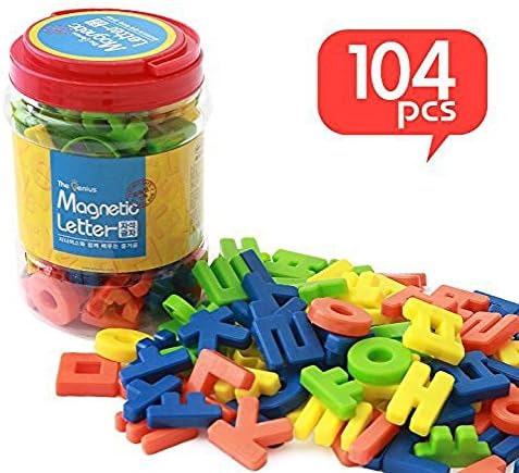 Korean Words Magnetic Letters Spelling 104pcs Magent Non Toxic