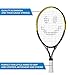 Kids Tennis Racket with Training Videos – 21 Inch Aluminum Youth Tennis Racket with Neoprene Handle for Children Age 5-12 – Learn Faster and Play Better by Street Tennis Club, Black/Yellow