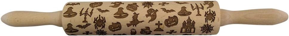 Lipiy Holz Gravierte Langlebige Halloween Nudel Tragbare Küche Antihaft