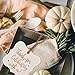 WRAPAHOLIC Gift Tags with String - 100PCS White Kraft Thank You Paper Tags with 100 Feet Natural Jute Twine for Wedding, Baby Shower, Party Favors
