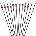 Huvai 30 Inch Carbon Removable Hunting Arrows Shaft With Field Points Replaceable Tips (12 Pack)