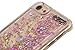 iPod Touch 6 Case Liquid Quicksand Glitter Rose Gold Style, Touch5 Liquid Case, BLLQ Twinkle Quicksand Water Fall Funy Lovely Shiny Bling Sparkle PC Hard Case for Touch6 Touch 5 Diamond Rose Gold