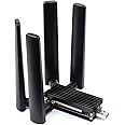Waveshare 5G DONGLE Module Quad Antennas USB3.1 Port Aluminum Alloy Heatsink M.2 Key B Interface, 5G Module Not Included.