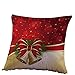 Christmas Pillow Case,Beautyvan Christmas Linen Square Throw Flax Pillow Case Decorative Cushion Pillow Cover (2~E)