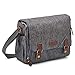 Evecase DSLR Gadget Bag, Large Water Resistant Shockproof SLR Messenger Shoulder Case Bag For Mirrorless, Micro 4/3, Compact System, High Zoom Digital Camera - Gray