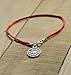 Against Evil Eye Sterling Silver Coin Amulet on Red Silk String Bracelet for Men - 8 Inch Size