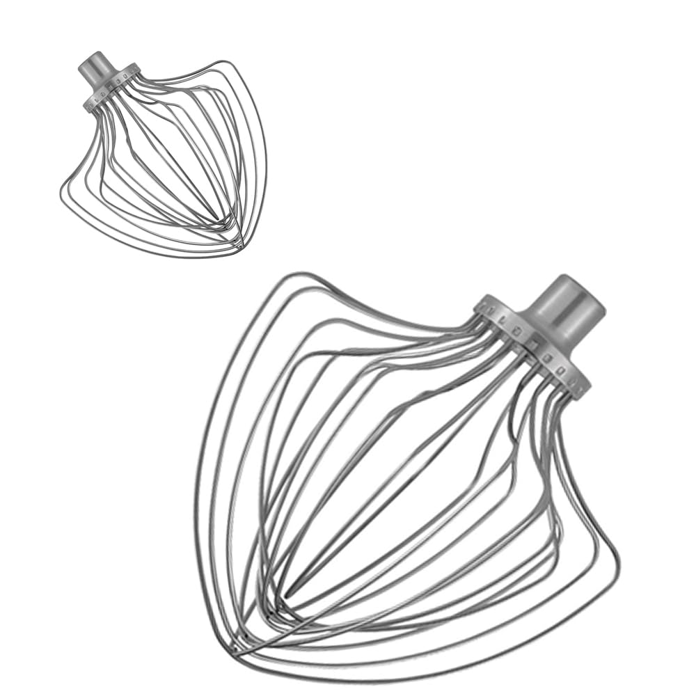 KN211WW 11-Wire Whip Stand Mixer Attachment Compatible with all KitchenAid Bowl-Lift 5 Quart, 6 Quart .usd with model:KD26,KH25,KT26,KV25,KJ26,KB26,KB25,KP26 (KN211WW/6 Quart)