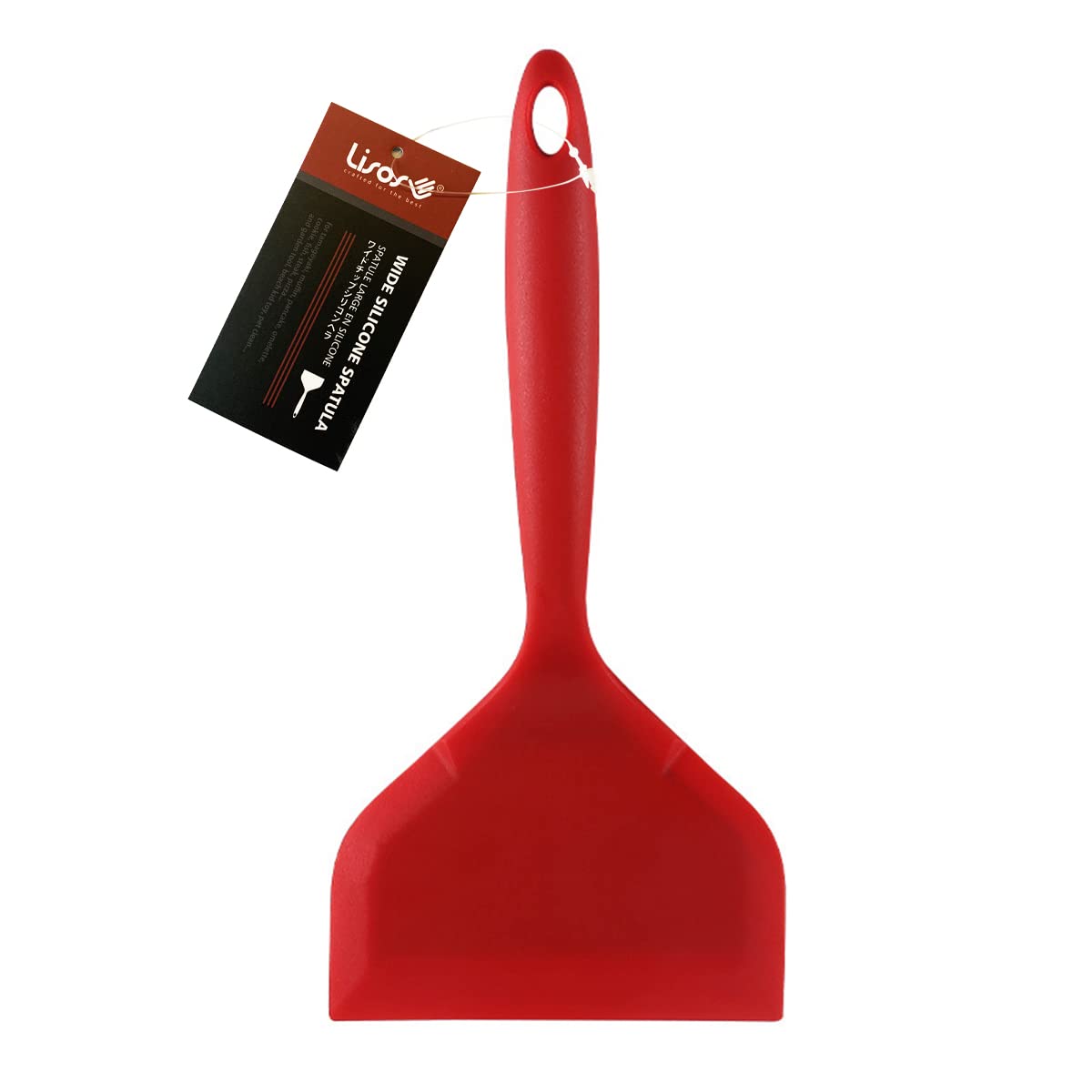Photo 1 of Silicone Tamagoyaki Spatula - Wide, Nonstick, Heat-Resistant for Egg, Fish, Burgers, Steak, Pizza - Red