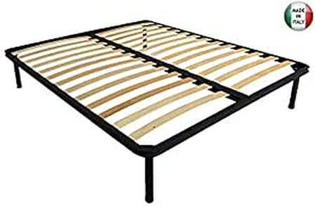 Piu Relax Rete A Doghe In Legno In Acciaio Verniciata A Polveri Epossidiche Atossiche 160 X 190 Amazon It Casa E Cucina