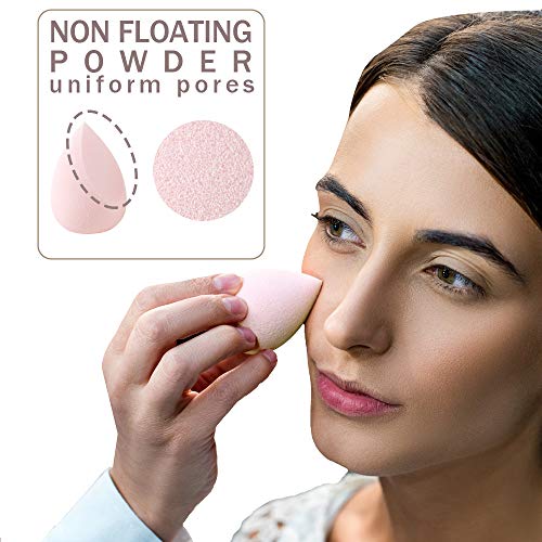 Makeup Sponge Blender with Makeup Sponge Holder and Protective Case,Beauty Sponge Blender for Liquid Make Up,Flawless Cosmetic Tools for Liquid, Powder, BB Cream and Sunscreen - Thumbnail 2