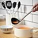Bröndbi Essence 5-Piece Stainless Steel and Silicone Kitchen Utensil Set Includes Spatula, Spoon, Ladle, Spaghetti Server and Slotted Turner