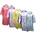 Outdoor Alchemist 5 Pack Emergency Rain Ponchos with Sleeves and Drawstring Hood, Long Large Plastic for Hiking or Camping, One Size Fits Adult Disposable Rain Coat Gear for Men or Women (Assorted)