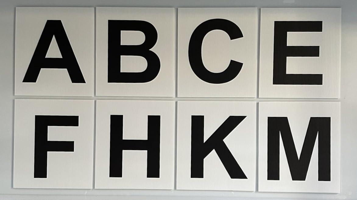 Dressage Letters Signs Markers - Show jumping - Equestrian AKEHCMBFPRSV Large/Small arena (Set of 8 A, K, E, H, C, M, B, F)