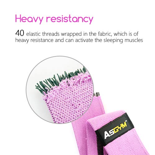 image for Asgym Hip Resistance Bands for Legs and Butt, Non-Latex Non-Slip Non-R