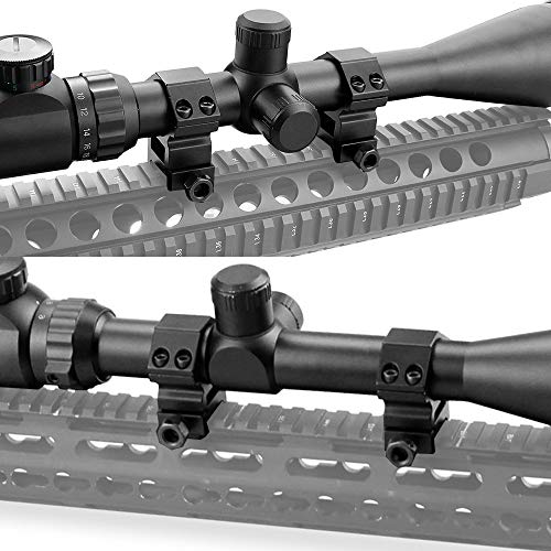 Modkin 1'' Scope Rings, 2Pcs High Profile Scope Mounts + 2Pcs Medium Profile 1 Inch Scope Rings for Picatinny/Weaver Rail - Pack of 4 - Thumbnail 6