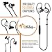 Vibez Bluetooth 4.1 Adjustable Wireless Headphones in Over Ear Buds Headset Noise Cancelling Earbuds with HD Stereo Built-in Audio Mic Ultra Secure Fit IPX5 Sweatproof Earphones for Sports & Running