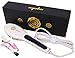 Eqoba Digital Hair Straightener Anti-Static Ceramic Heating Detangling Hair Brush Straight Styling Massage White