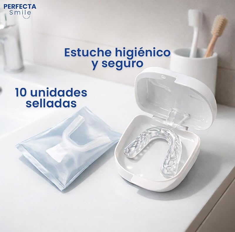Perfeita Smile 10 Talas Moldáveis para Bruxismo Protetor Dentário com Caixa.