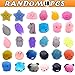 JACHAM Mochi Squishy Toys, 2nd Generation Glitter Mini Squishies Animals Toys Party Favors, 18PCS Random Soft Kawaii Bear Cat Tiger Pig Panda Stress Reliever Anxiety Squeezables Fidget Hand Toys