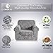 CHUN YI 2-Piece Coral Fleece Spandex Fabric Polyester Sofa Slipcovers (Chair, Grey Printed)