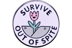 LATINDAY Sweet Lovely Plants Tulip Flowers Survive Out Of Spite Enamel Pins Brooch Badge Fashion Woman Fashion Lapel Pins Jewelry Gift for Backpacks Badges Hats Bags