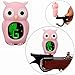 Luvay Clip-On Pink Tuner with Guitar, Bass, Ukulele, Violin, Chromatic Tuning Modes - Cartoon Owl