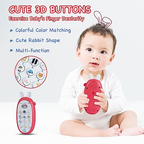 DEARPETS Baby Cell Phone Toy 6 to 12 Months,Sensory Learning Toy with